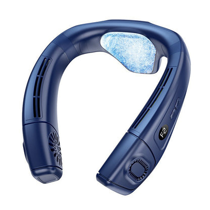 Wearable Neck Fan with Semiconductor Cooling - Blue