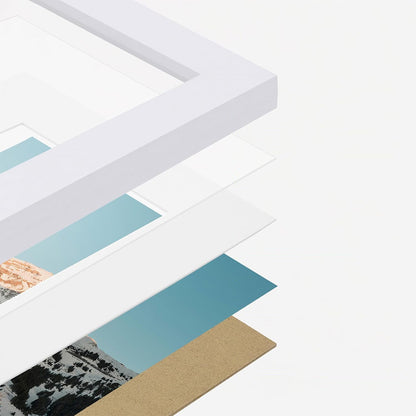 15 Piece Picture Frame Set Multi-size Collage Photo Frames for Wall or Tabletop Display-White