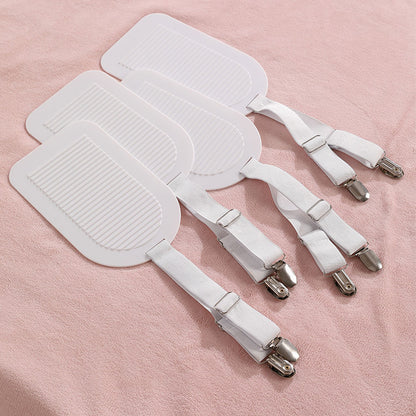 8Pcs Adjustable Bed Sheet Fastener Clips with Anti-Slip Pressure Plate