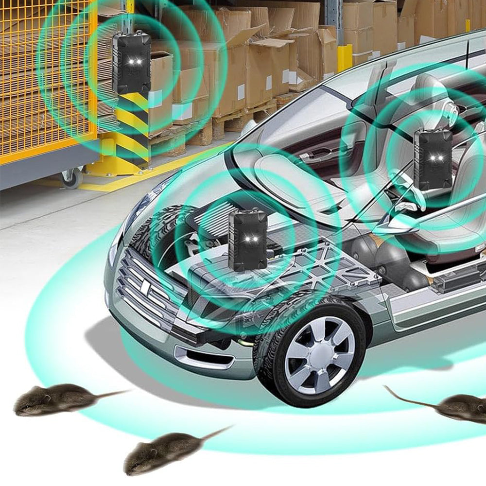 Ultrasonic Mouse Repellent with Strobe Light 3 Power Supply Methods Rodent Repeller for Car Outdoor Home