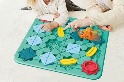 Toy STEM Board Game Logic Road Builder Brain Teasers Puzzles-1 Bulldozer and 3 Balls Type