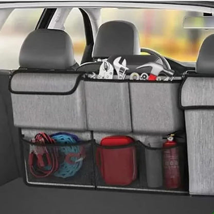 Large Capacity Car Trunk Organizer with Zippers ââ‚?Backseat Storage Grey