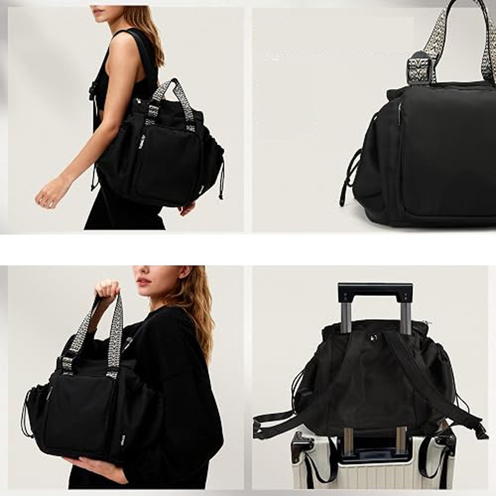 3 in 1 Convertible Travel Tote Bag-Black