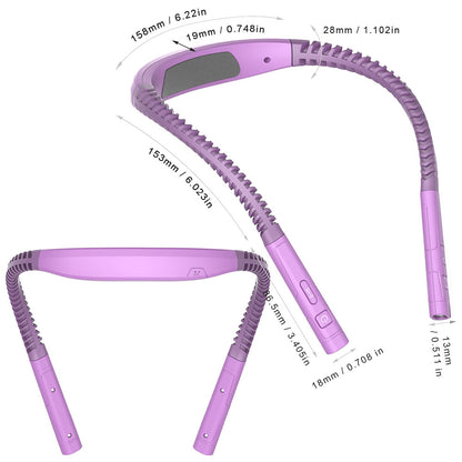 LED Book Light Adjustable Brightness Neck Reading Light for Knitting Repairing-Purple