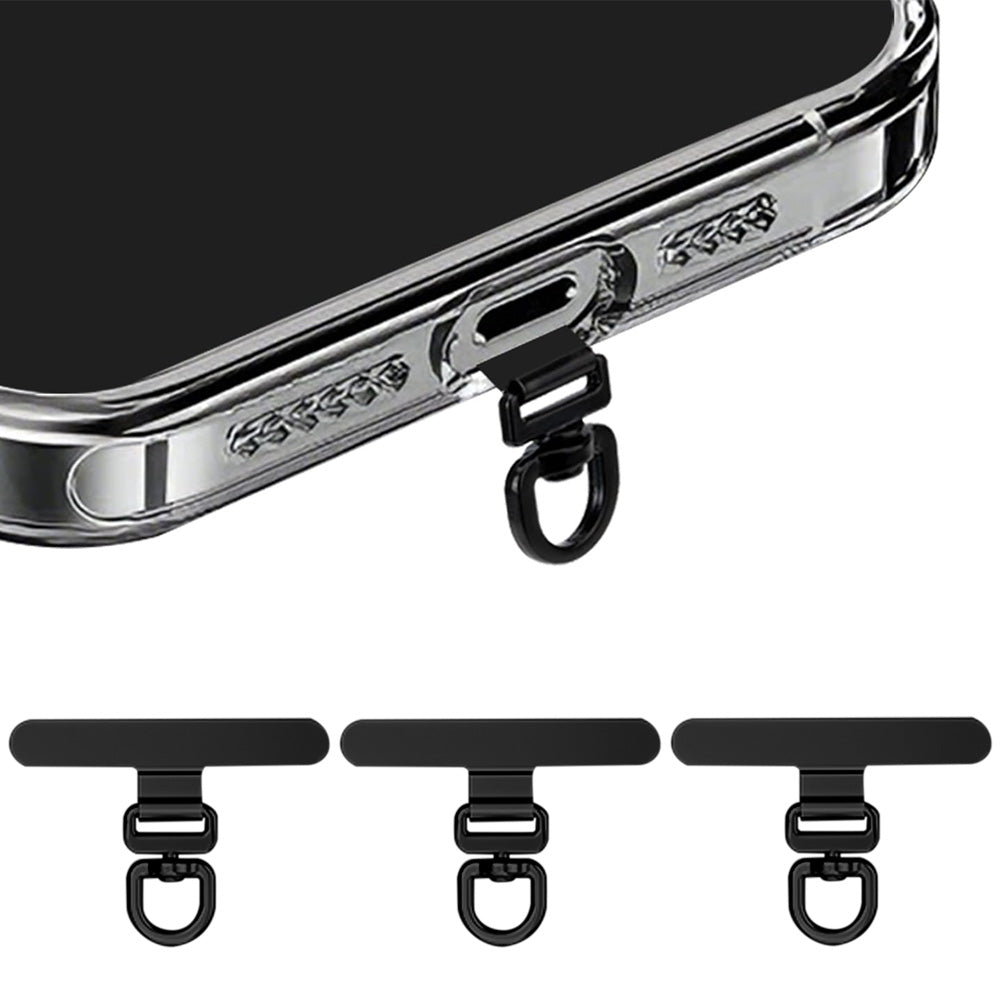 3 PCS Rotating Phone Tether Tab- Black
