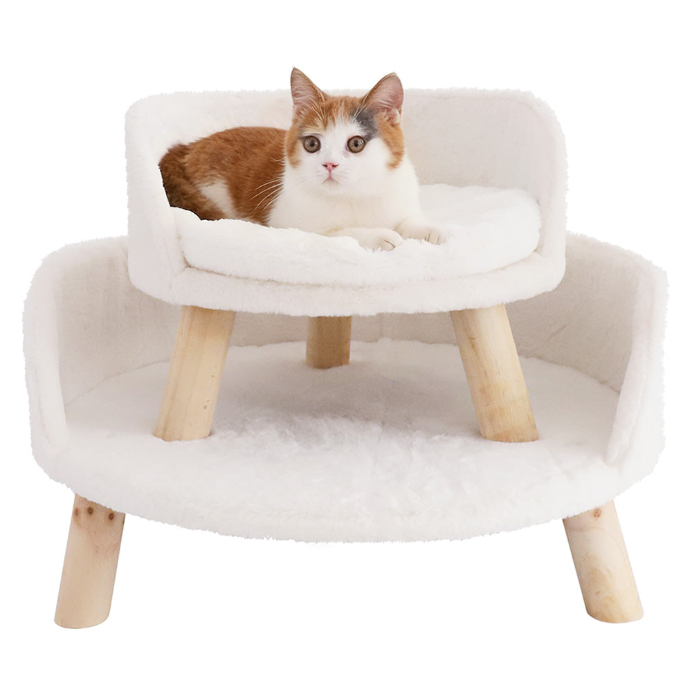 Elevated Dog Cat Bed Sofa Couch Kitten Lounge Raised Pet Bed with Legs-L