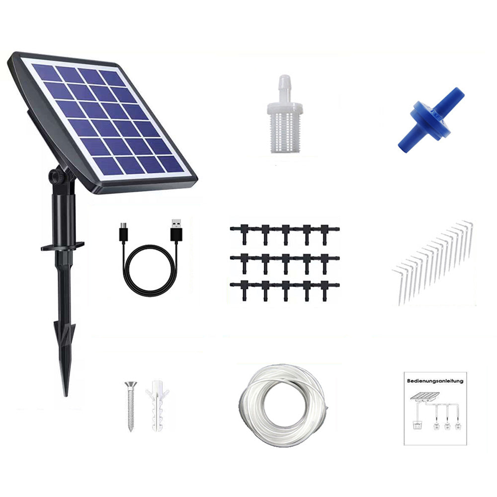Smart Solar Automatic Drip Irrigation Watering Device Kit with Timed Watering for Pots Plants