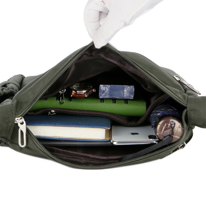 Water-Resistant Messenger Bag for Men Lightweight Travel Crossbody Sling Bag-Green