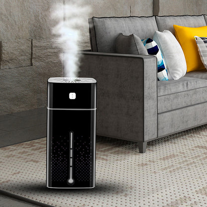 1L Ultrasonic Air Humidifier Cool Mist with 7 Color LED Light for Bedroom Office Desktop Home-Black