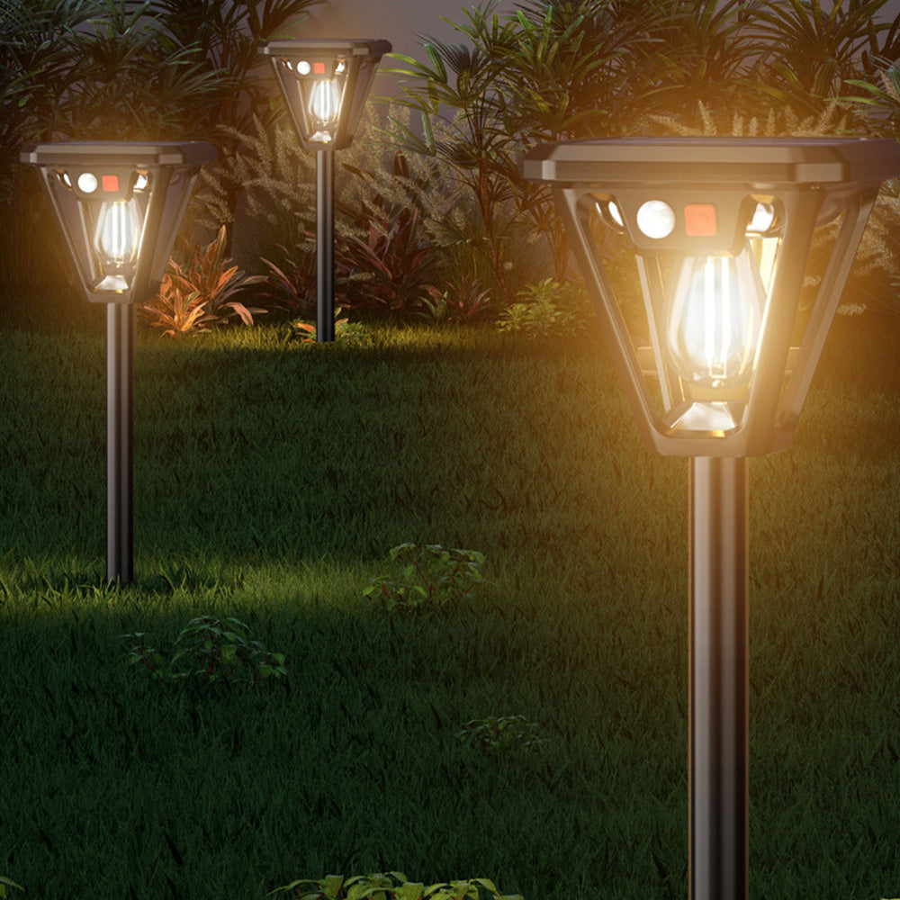 2Pcs Solar Spot Lights Wall Motion Sensor Lights Path Lamp For Garden