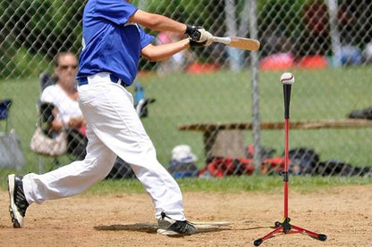 Baseball Softball Tee Batting Tee for Hitting Tripod Tanner Tee for Baseball Practice-Red