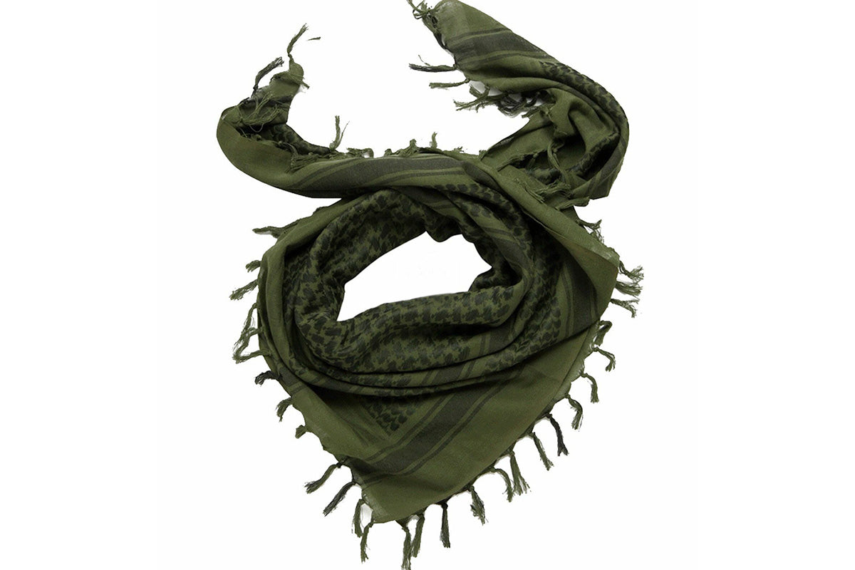 Military Shemagh Arab Tactical Desert Keffiyeh Thickened Scarf Wrap for Men-Military Green