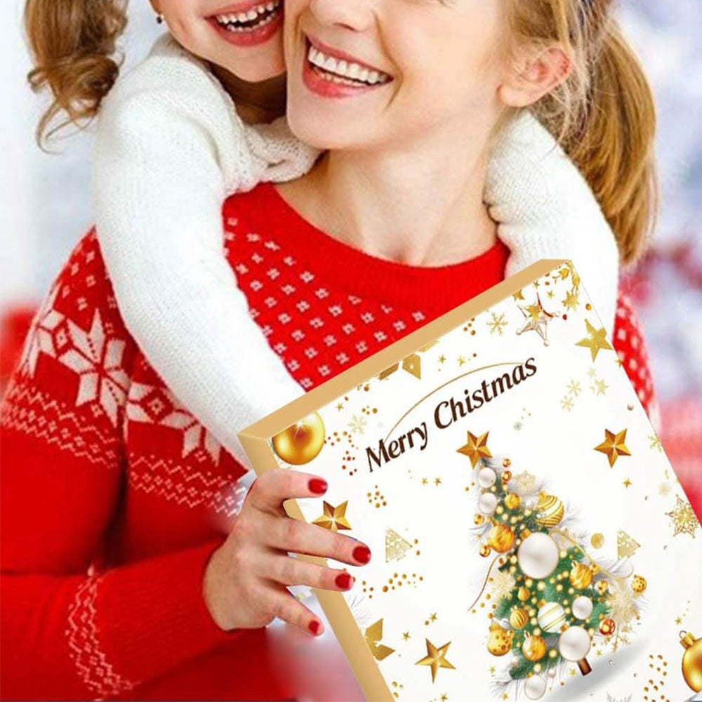 24 Days Jewerly Countdown to Christmas Calendar Xmas Necklace Earrings Bracelet Advent Calendar Surprise Box Style 3