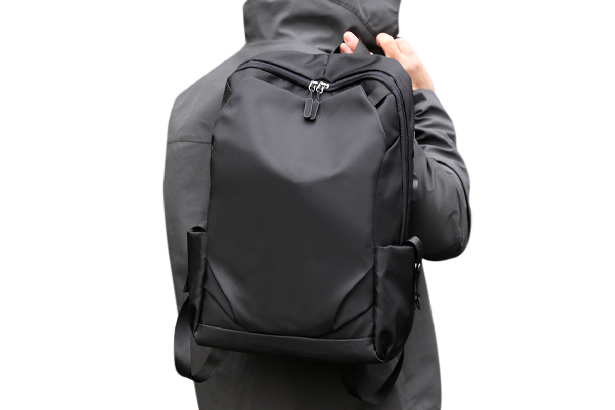 Business Laptop Backpack Anti-Theft USB Charging Port External Headphone Jack for Mens Womens -Black