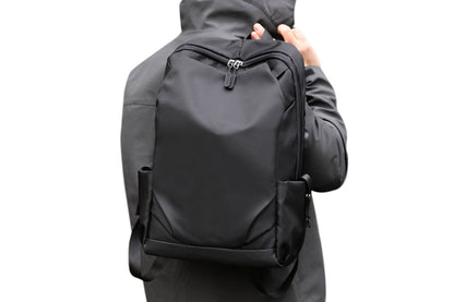 Business Laptop Backpack Anti-Theft USB Charging Port External Headphone Jack for Mens Womens -Black
