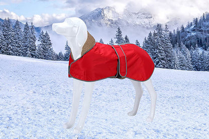 Cozy Reflective Waterproof Dog Winter Coat Windproof Warm Winter Dog Jacket-Red