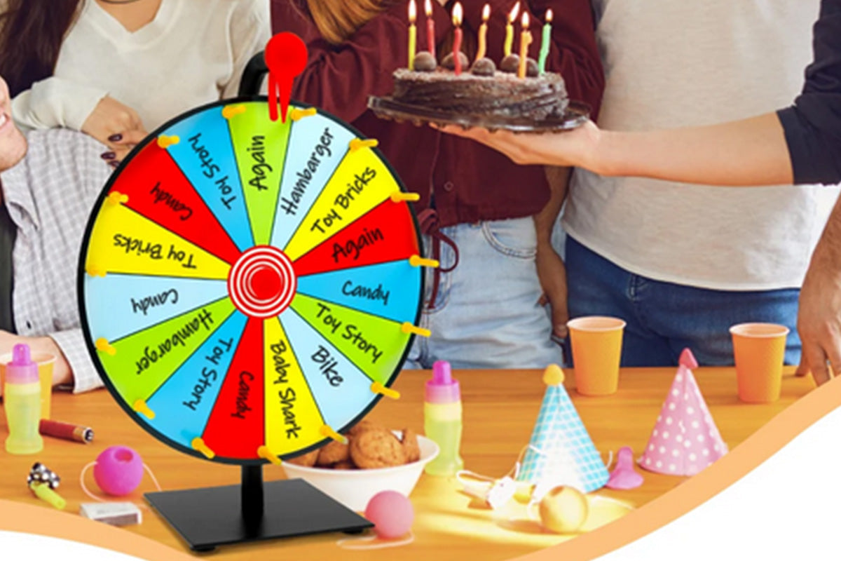 30cm Prizes Spinner With Stand Tabletop Prize Wheel For Game Carnival