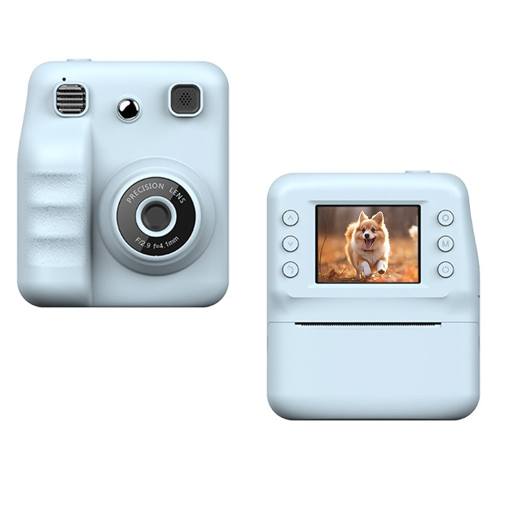 Instant Print Camera 1080P HD Portable Digital Camera with 32GB TF Card Gift Blue