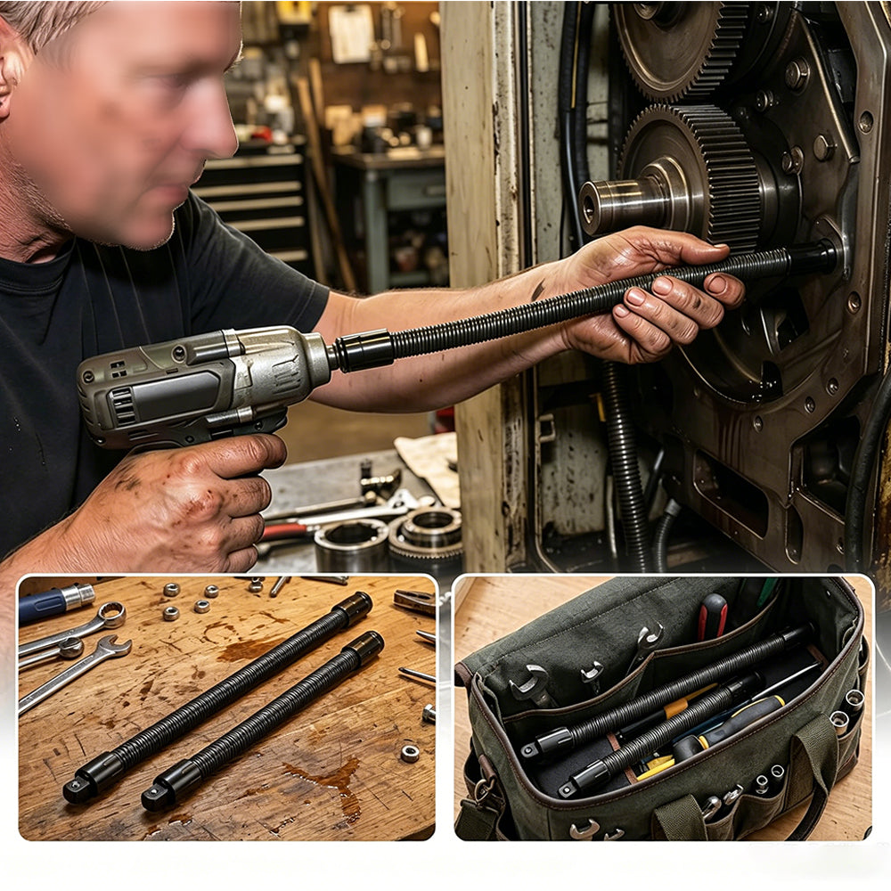 Impact Wrench Flexible Extension Rod Set