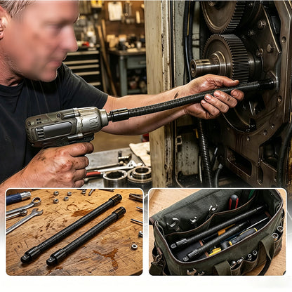 Impact Wrench Flexible Extension Rod Set