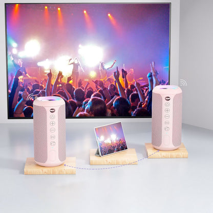 Portable Bluetooth Speaker IPX7 Waterproof Wireless Speaker for Birthday Party-pink