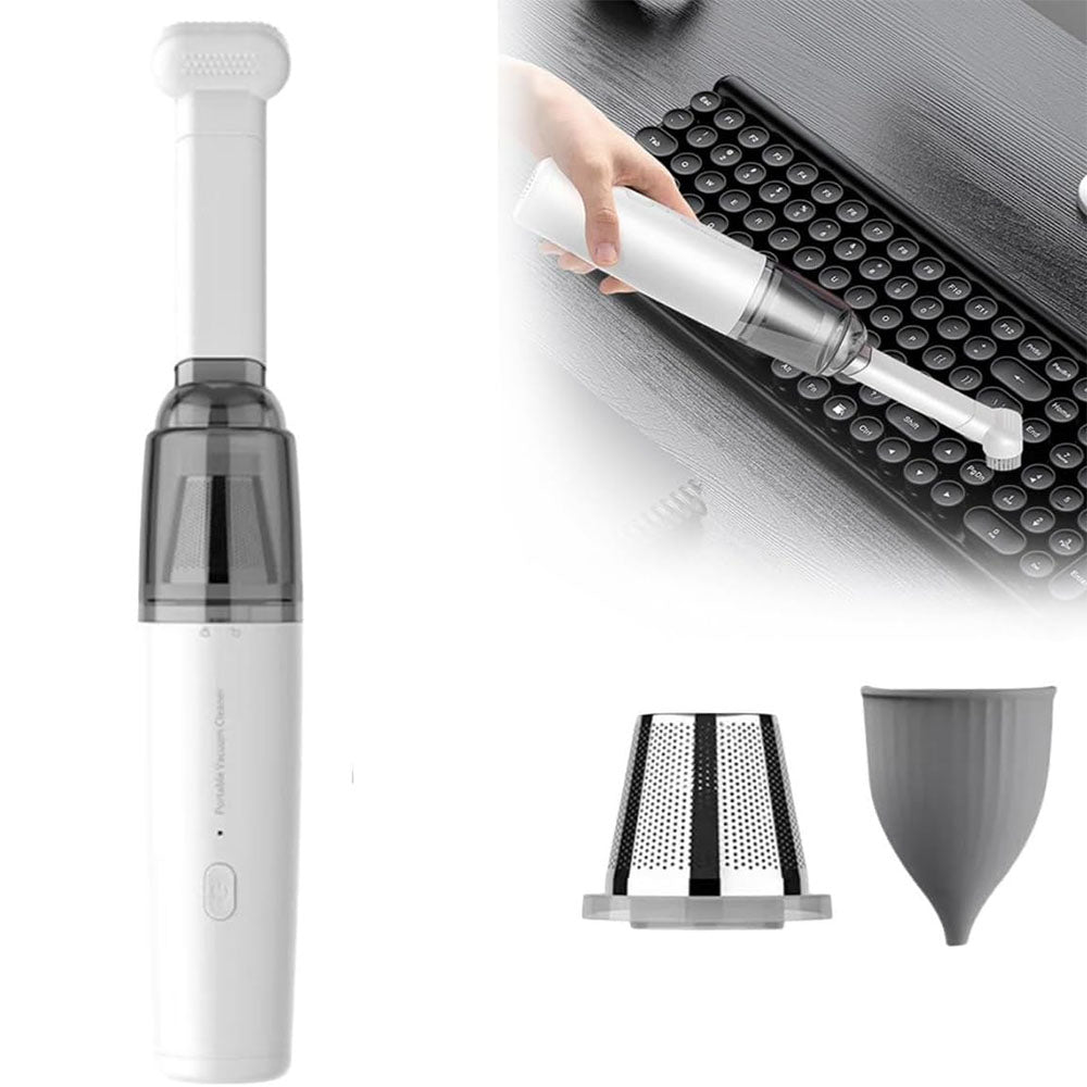 Portable Cordless Handheld Vacuum with Two Suction Modes - White