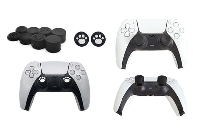 Silicone Skin Case Cover and 10 Grip Caps for Sony PS5 Controller Accessories