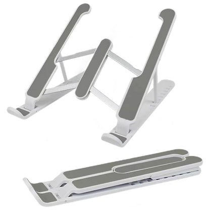 Foldable Aluminum Laptop Stand with Adjustable Height for Desk-Black
