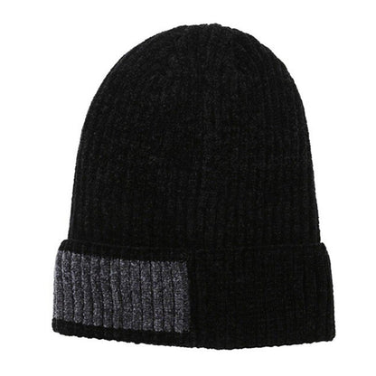 Knitted Hat Winter Warm Beanie Cap for Outdoor Sports Activities Black