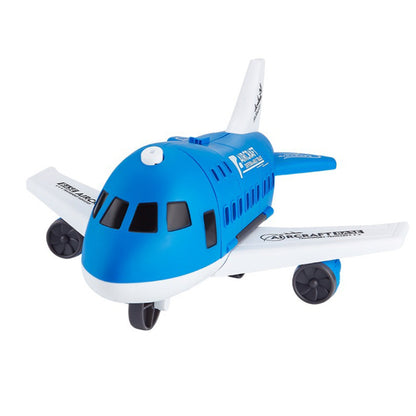 Kids Transformable Airplane Transport Playset Transformable Storage Plane Toy-Blue
