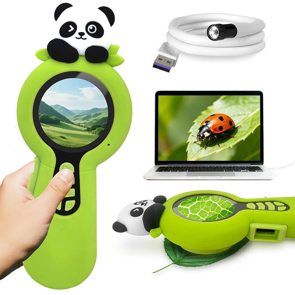 Camera Microscope for Boys Girls with Endoscope - Green