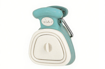 Handheld Pet Pooper Scooper Easy Pickup Cleaner Foldable Pet Poop Grabber -Beige