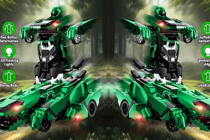 Dinosaur Transform Rc Cars 2.4Ghz Remote Control Car Transforming Robot-Green