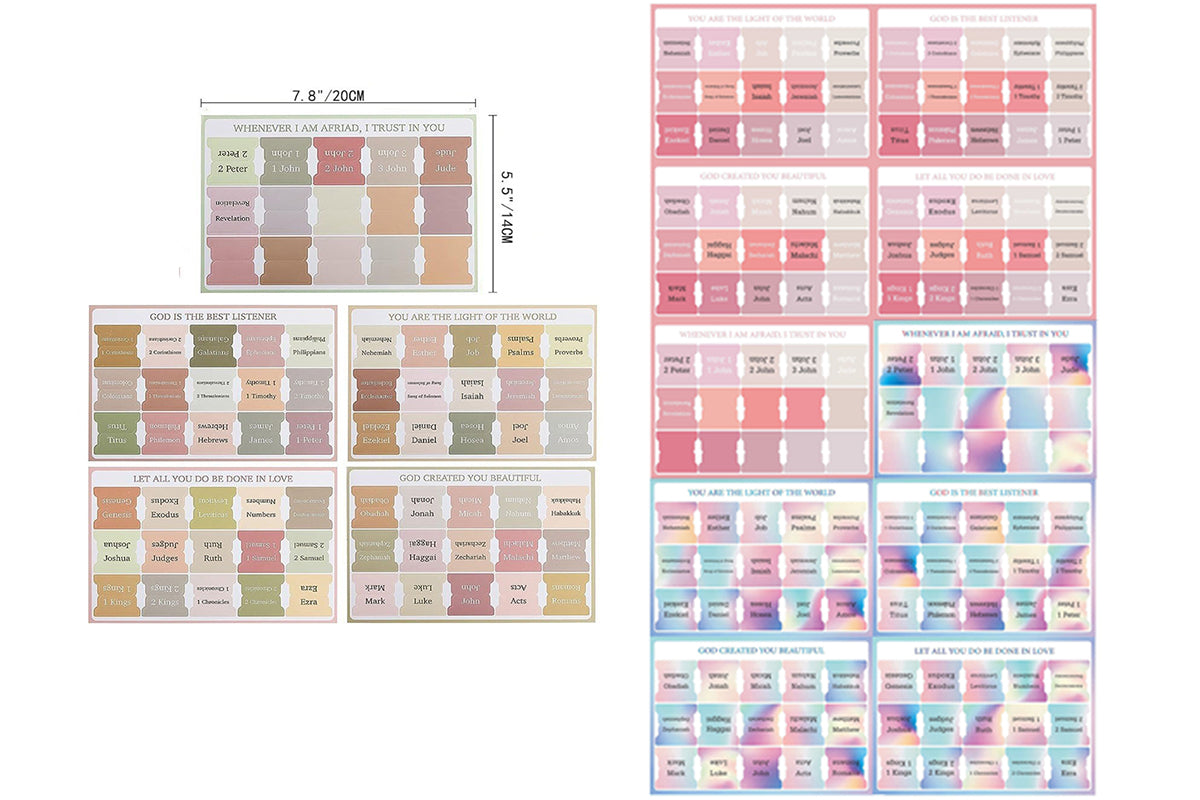 Laminated Bible Tabs Easy to Read and Apply Bible Tabs Bible Index Tabs