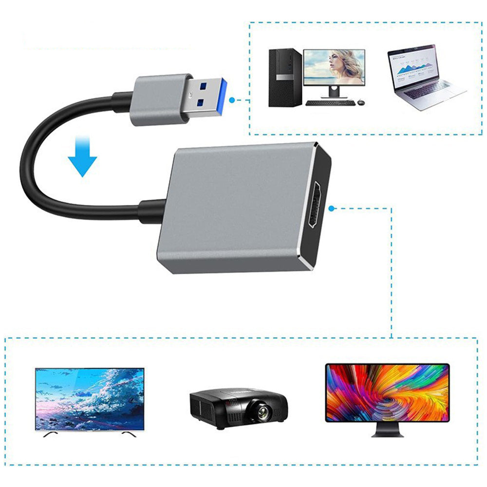 USB3.0 to HDMI Adapter for Multiple Monitors Compatible with Android macOS Windows 7 and Above