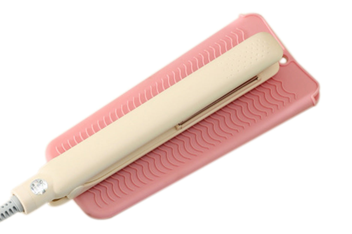 4 Pack Heat Resistant Silicone Pouch for Hair Styling Tools-Pink