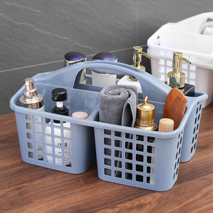 4 PCS Shower Caddy 3 Compartments Plastic Organizer Basket-Blue