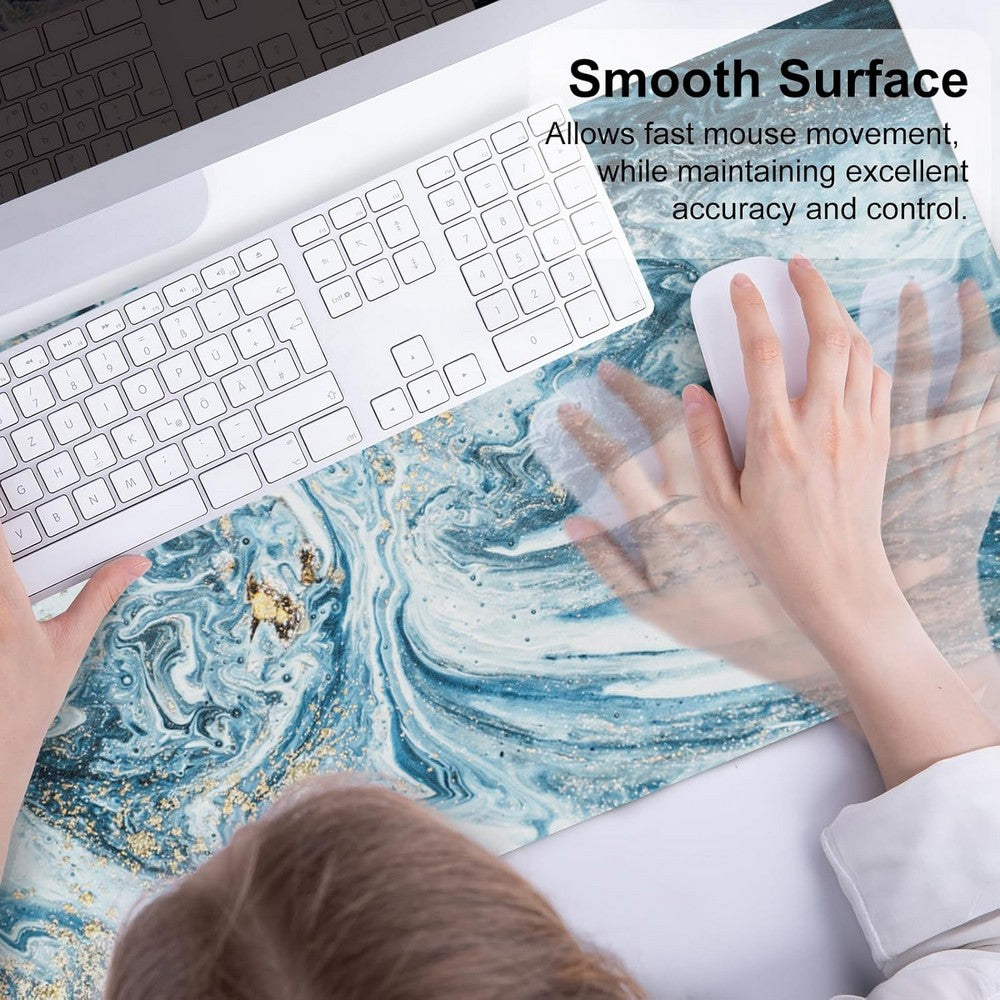 Large Mouse Pad Desk Mat for Desktop Protector Writing Pad for School Office-blue
