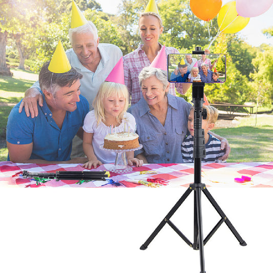 Telescopic Tripod for Cell Phone Camera Selfie Tripod Stand with Phone Rotating Clamp