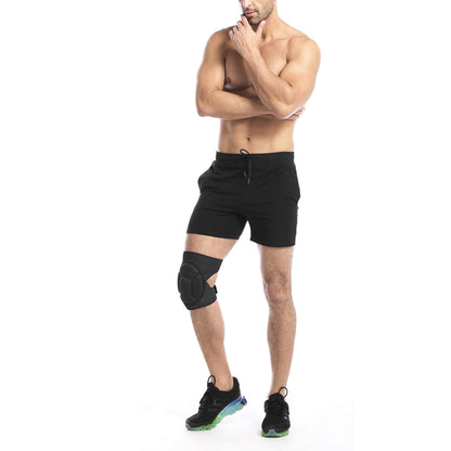 Pair of Knee Pads Anti-Slip Knee Protector Braces for Work Sports Black