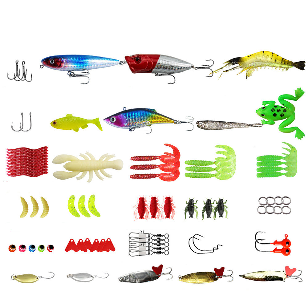 Bass Trout Salmon Fishing Lures Kit ¨C Baits & Tackle Fishing Accessories Set Purple