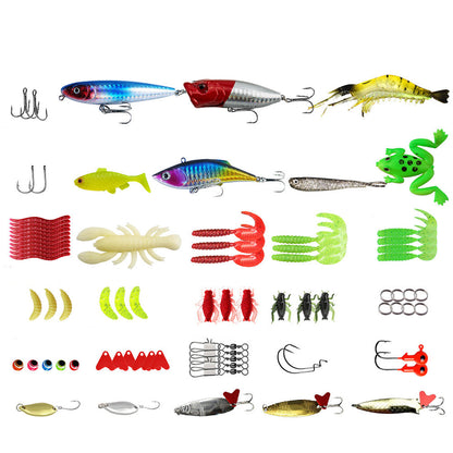Bass Trout Salmon Fishing Lures Kit ¨C Baits & Tackle Fishing Accessories Set Purple