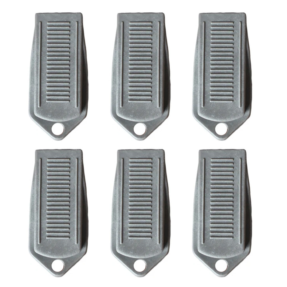 6PCS Door Wedge Stopper Rubber Grip Security Door Stoppers Wall Protector For Home-Grey