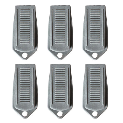 6PCS Door Wedge Stopper Rubber Grip Security Door Stoppers Wall Protector For Home-Grey