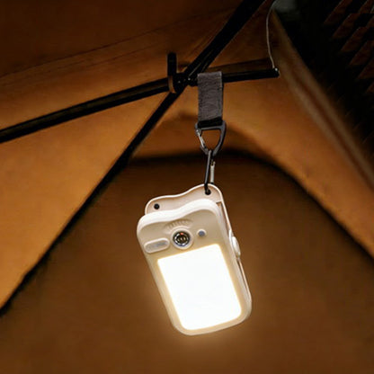 USB Solar Dual Charging Camping Clip Light-Beige