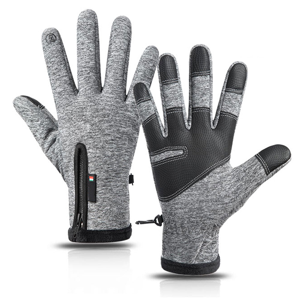 Winter Gloves Thermal Touch Screen Windproof Warm Outdoor Cold Weather-Grey