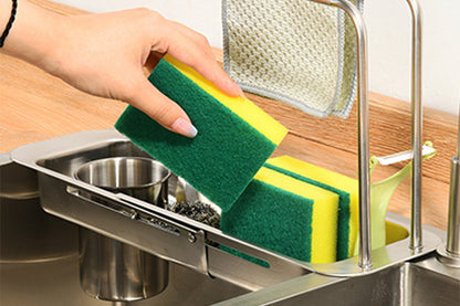 Stainless Steel Storage Rack Holder Expandable Sink Caddy Organizer