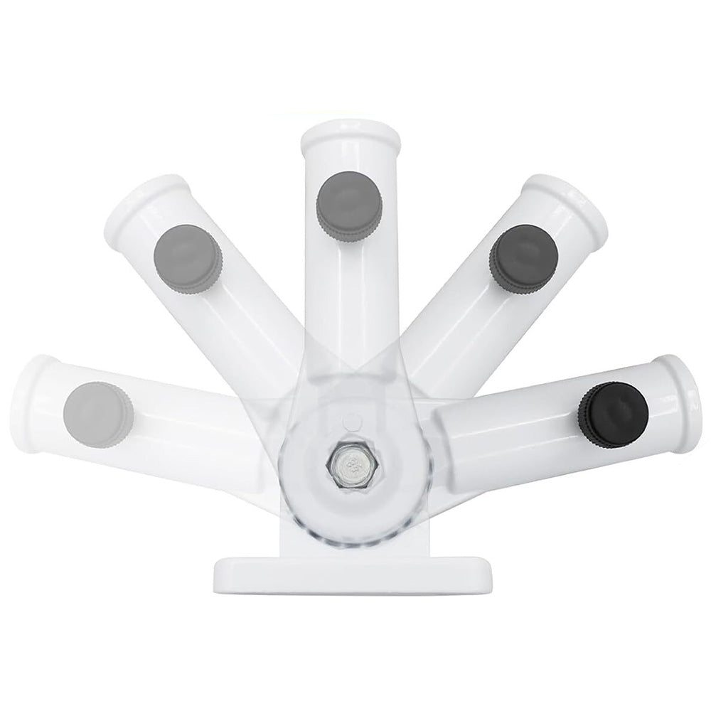 Adjustable Wall Mount Flag Pole Bracket for Flags - White