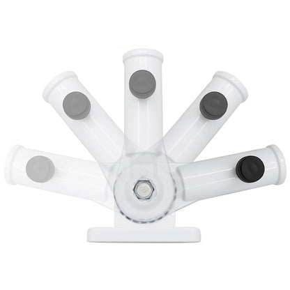 Adjustable Wall Mount Flag Pole Bracket for Flags - White
