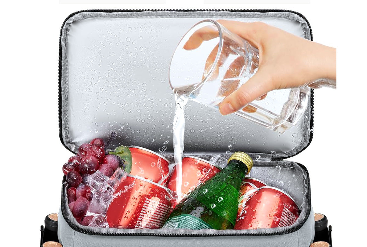 25L Insulated Cooler Backpack Freshness Preservation Backpack For Beach -Grey